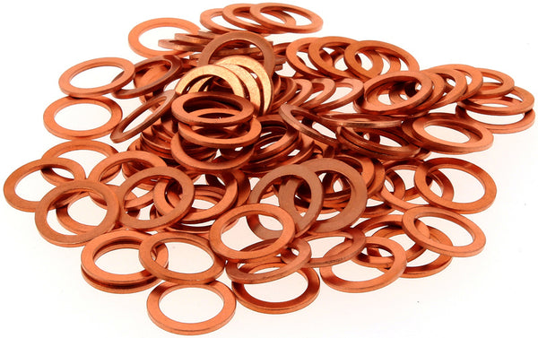 Bihr 14x20x1.5mm Copper Washers 100 PiecesR140200GC/100