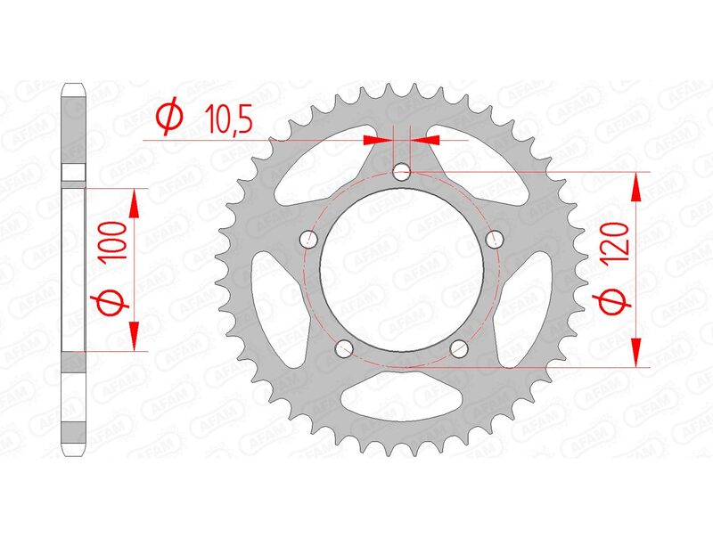 AFAM Steel standard Sproke 35801 - 520