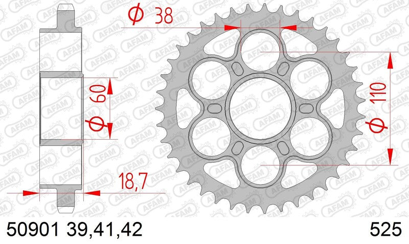 AFAM Steel standard arrière arrière 50901 - 525