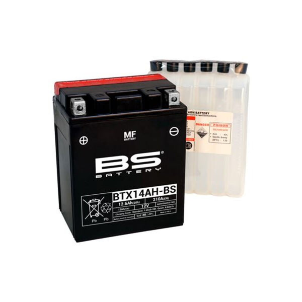 BS Batterie wartungsfreies Batterie mit Säurepaket - BTX14AH-BS 