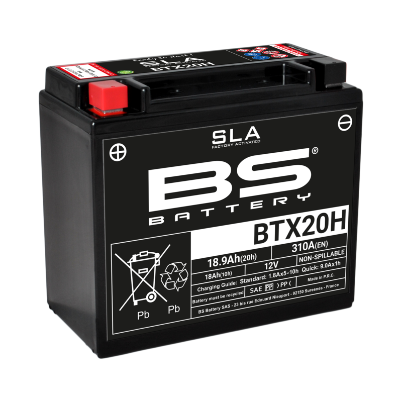 BS BATTERIE SLA ENTREPRISE BATTERIE Activé d'usine gratuite - BTX20H