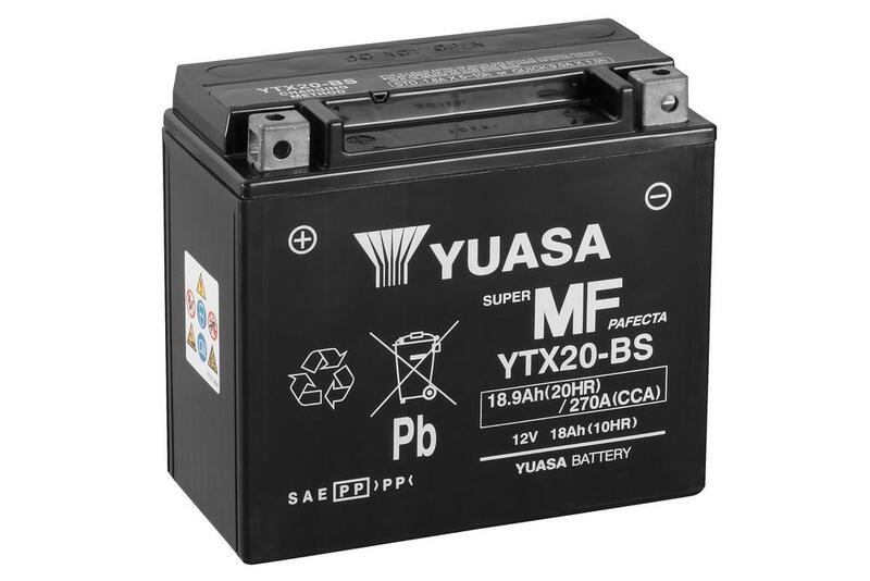 Yuasa Battery Maintenance Free met Acid Pack - YTX20 -B