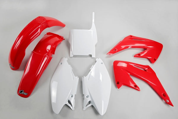 Kit en plastique d'ufo Couleur OEM rouge / blanc honda CR125R / 250R HOKIT103 @ 999
