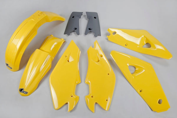 Kit en plastique d'ufo Couleur OEM jaune / gris Husqvarna CR125 / 250 Hukit600 @ 999