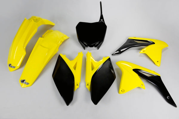 Kit en plastique d'ufo Couleur OEM jaune / noir Suzuki RM-Z250 Sukit413 @ 999