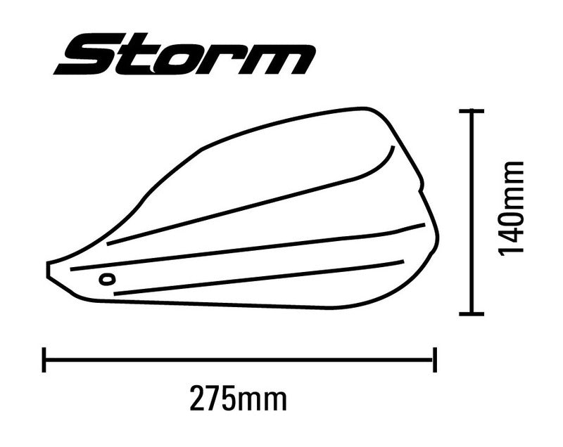 Barkbusters Storm Hanguads Set set single point klembevestiging Ø22mm zwarte STM-001-00 bk