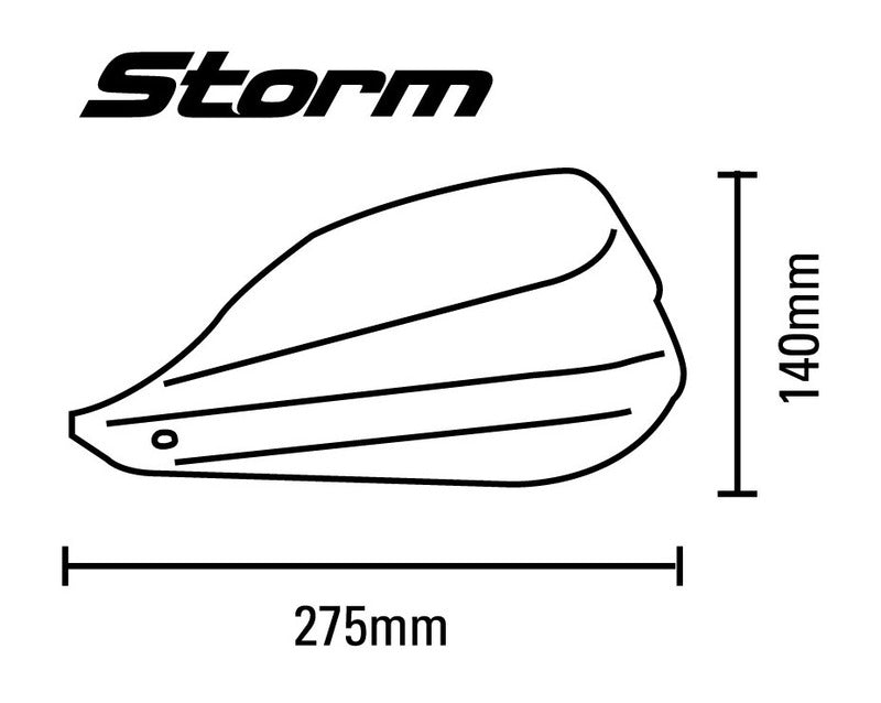 Barkbusters Storm Hanguads Set Single Point Clamp Mount Ø25.4mm Zwart STM-002-01-BK