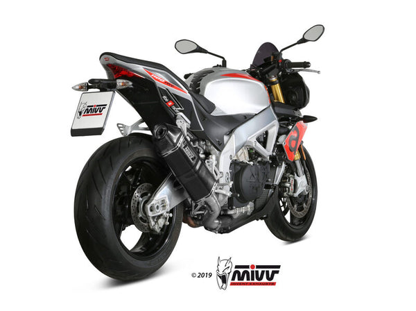 Mivv Speed ​​Edge Slip -ont Steel Black / Carbone - Aprilia Tuono V4 1100 A.012.lrb