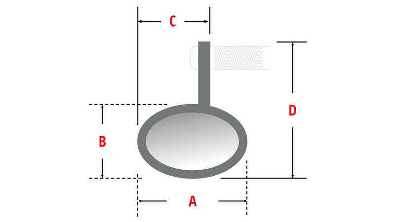 Miroir d'extrémité de barre d'action HighSider (1pc) 301-448