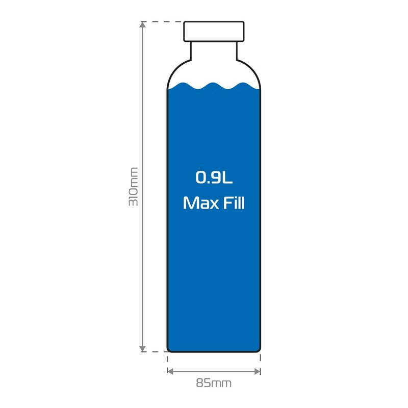 Oxford Aqua geïsoleerde fles - 1L OX836