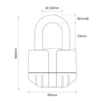 Oxford Boss Alarm Lock 16 mm + chaîne 12 mm x 2,0 m LK482