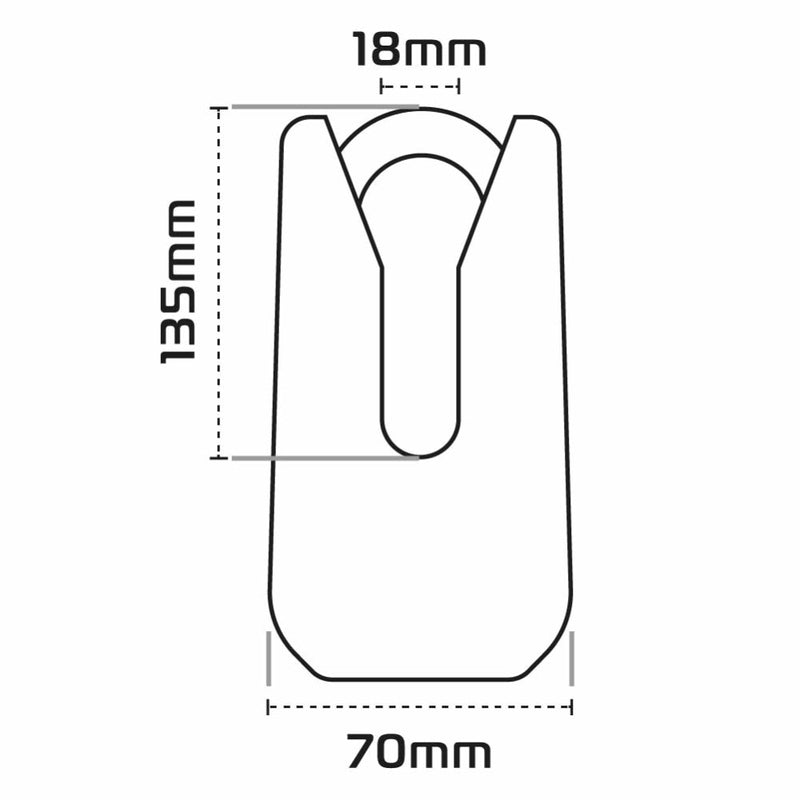 Oxford Monster Disc Lock - noir de 32m