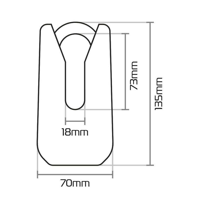 Oxford Monster Disc Lock - Geel van 36m