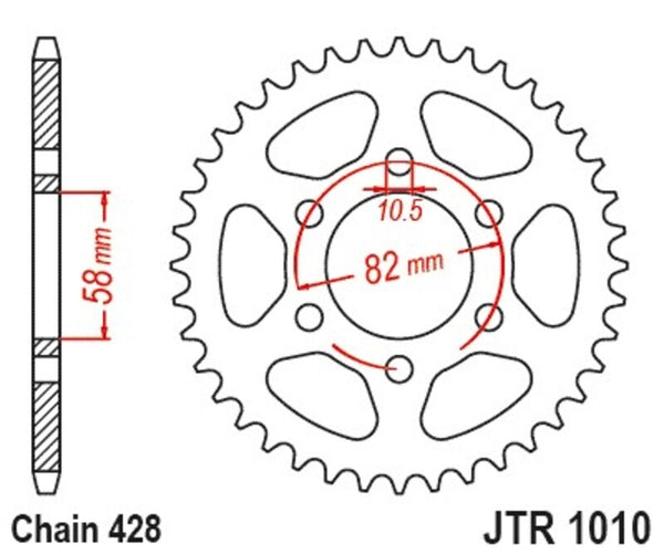 JT Sprock's Steel Reary Sprock 1010 - 429 JTR1010.43