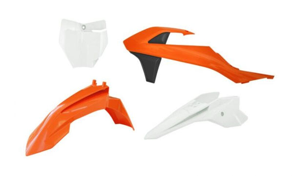 Kit en plastique Racetech-4 parties noir et orange à KTM R-Kitktm-AR1-050