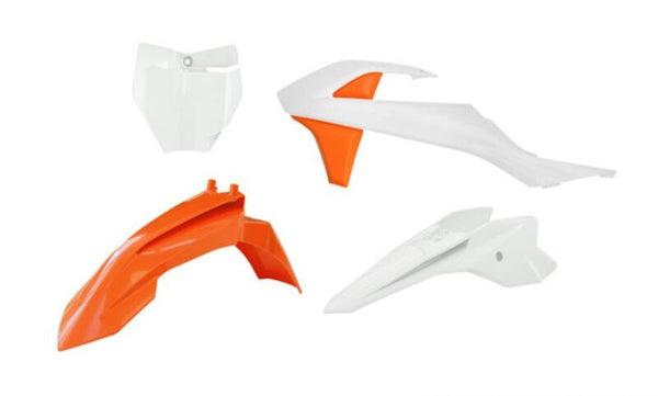 Kit en plastique Racetech-4 parties orange / blanc à KTM R-Kitktm-AR3-050