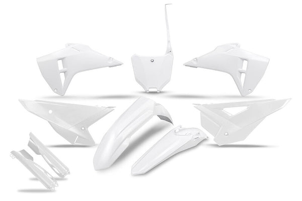 UFO Full Plastics Kit mit Gabelwächtern - Matt White Hokit127f@041