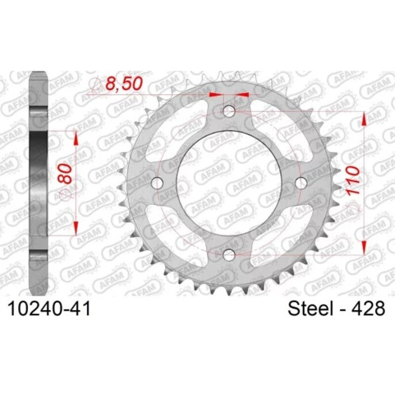 AFAM Standaard stalen achterste spropet 10240 - 428