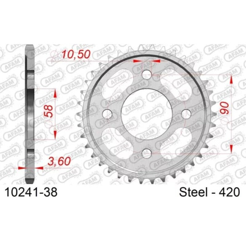 AFAM STANDARD STEEL REAR SPROPET 10241 - 420