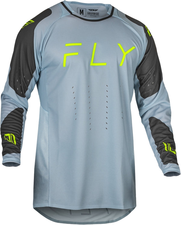 Fly Racing Evolution DST Jersey - Ice Gray/Charcoal/Neon Green 377-121x