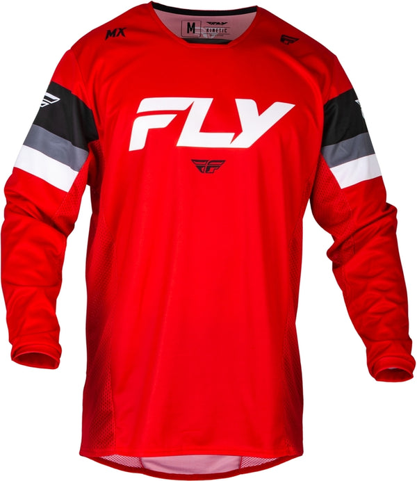Fly Racing Kinetic Prix Jersey - Red/Gray/White 377-422S