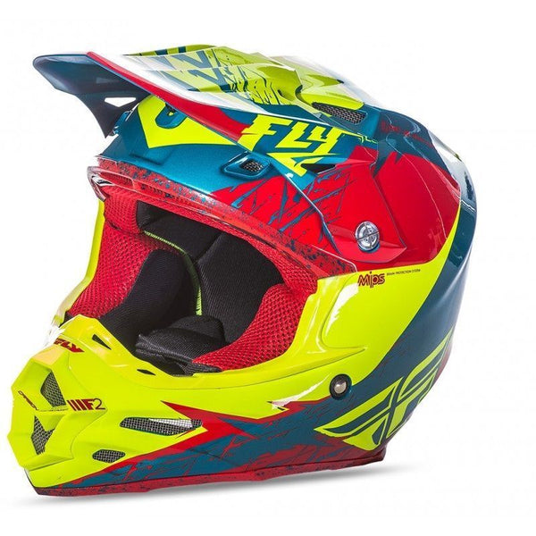 Fly Racing F2 Carbon MIPS RetroSpec 2017 Red / Hi-Vizion PP 73-4213S