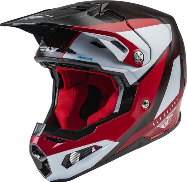 Formule de course à la mouche Casque Prime en carbone rouge / blanc / rouge Carbon XL 73-4432X