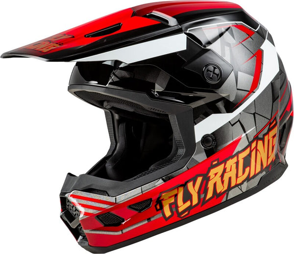 Fly Racing Kinetic Scorched Youth Helmet - Red/Black/White 73-867ym