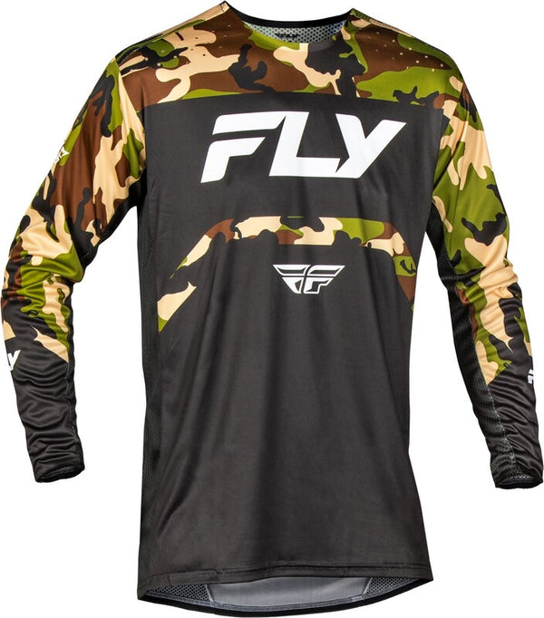 Fly Racing Rayce Bicycle Youth Jersey - Black / Camo 378-050yl