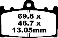 EBC -Bremsbelag Kohlenstoff TT Dirt FA366TTTTT