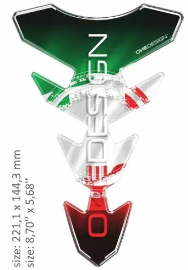 Oneedesign Tank Pad Slim Italiaanse vlag CGEXS77P