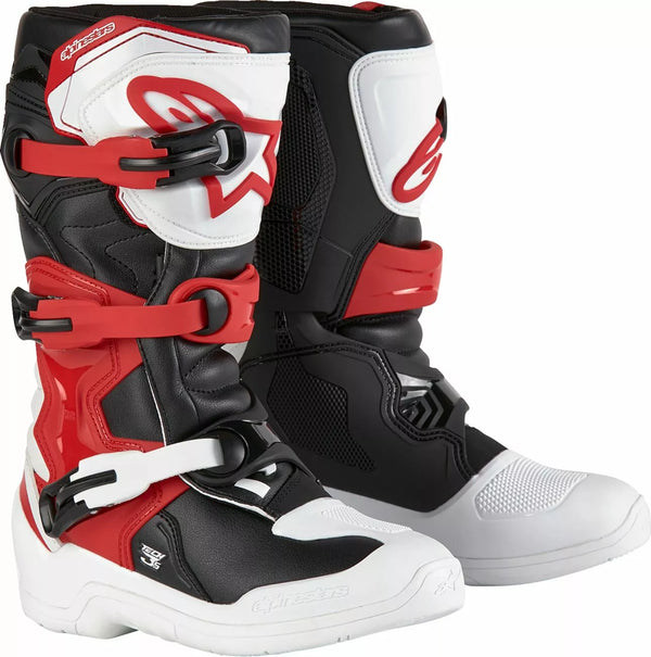 Alpinestars (MX) Boot Tech3s YTH WT/BK/R 7 2014024-2030-7