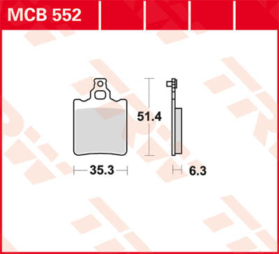 TRW PAD DE FREIN TRW MCB552 MCB552