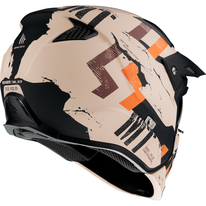 Mt Helmets Open MC Helmet Streetfighter A14 Matt Orange