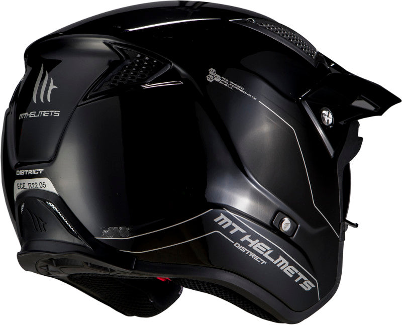 MT Helmets Öppen Mc-Hjälm District Solid A1 Svart