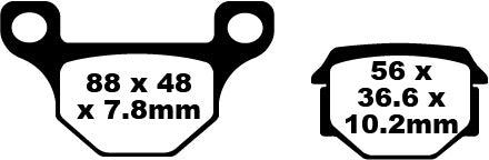 EBC Brake Pad FA ziet er organische FA093 uit