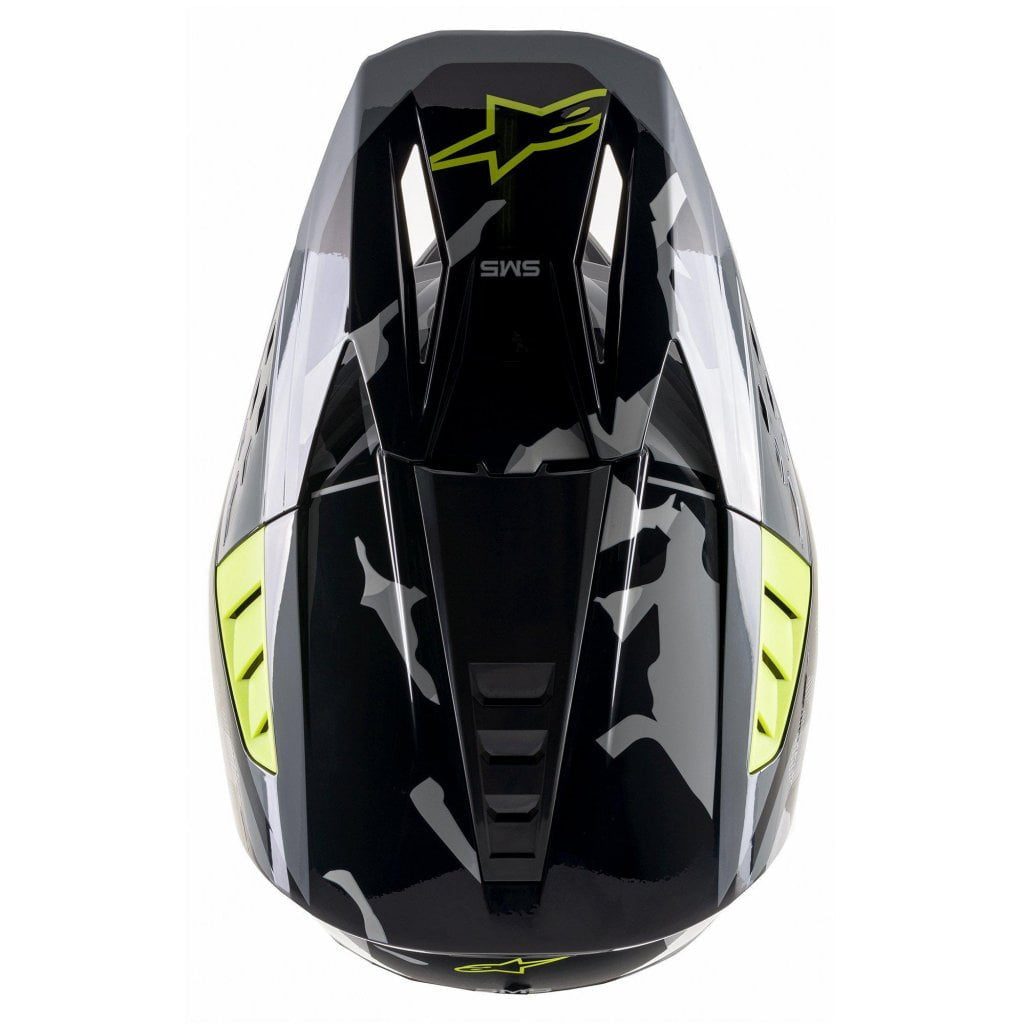 Alpinestars Cross MC Helm S-M5 Rover Schwarz /Grau /Gulfluo