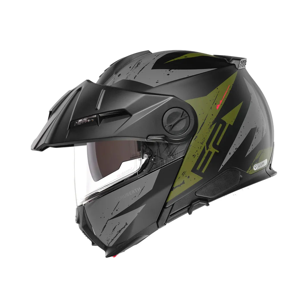 Schuberth Öppningsbar Mc-Hjälm E2 Explorer Khaki