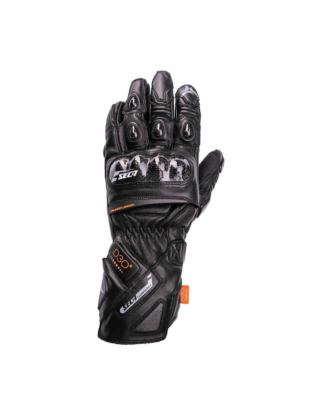 Seca Mc-Gloves Trackday Schwarz