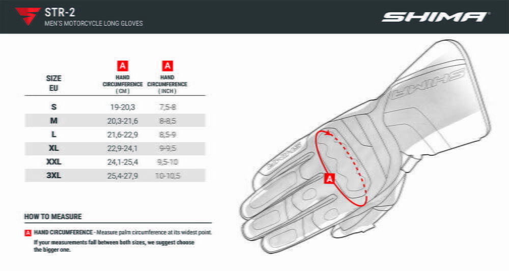 Shima MC-Sport-Handschuhe Str-2 Weiß /Grippe