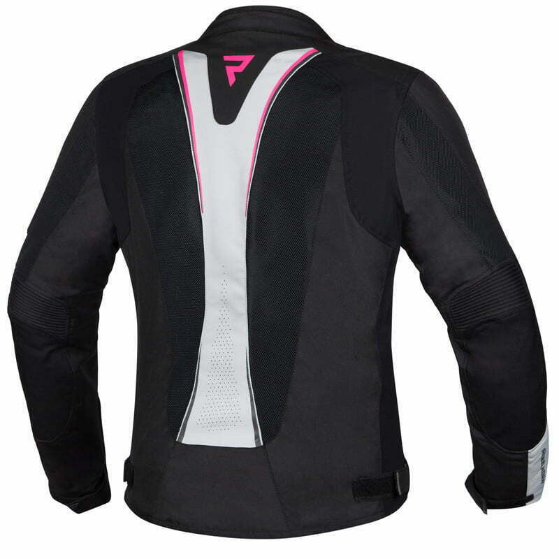 Rebelhorn Dam Textile MC Jacke Hiflow IV Schwarz /Silber /Pink