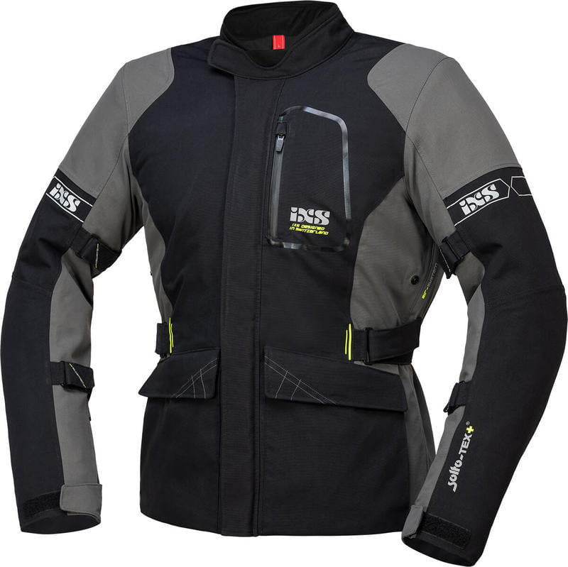 IXS LAMINE TEXTILE MC JACKET ST Plus noir / gris