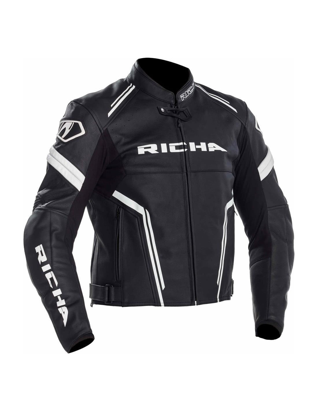 Richa Leather Jacket Assen Zwart /Wit