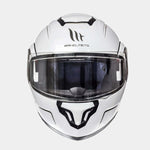 Mt Helmet's openable MC helmet atom white