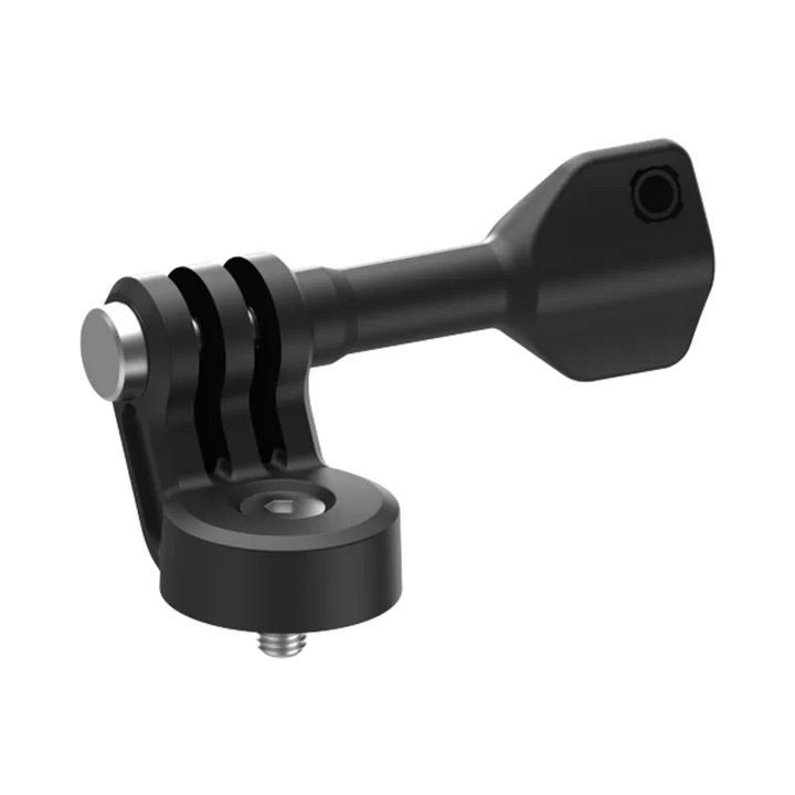 QuadLock 360 Action Camera Head i svart, hållbar design med justerbar montering för säker fastsättning av kameror.