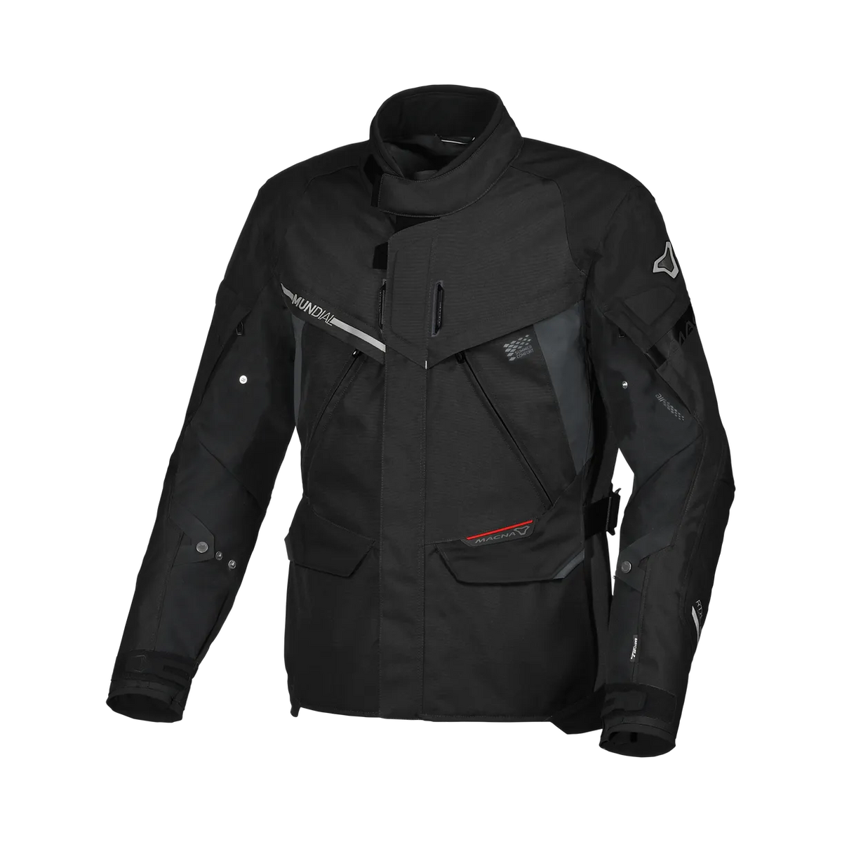 Macna Textile MC Jacke Mundial Schwarz