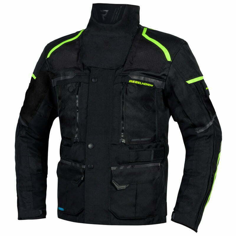 Rebelhorn Textil Mc-Jacke Cubby IV Schwarz /Flu 