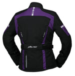 ixs dame textiel mc -jacket pacora -st zwart /paars