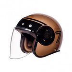 SMK Jet MC Helm Retro Seven Brown