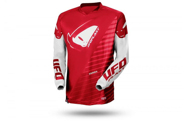 Chemise de croix pour gamins d'ufo kimura jersey blanc / rouge